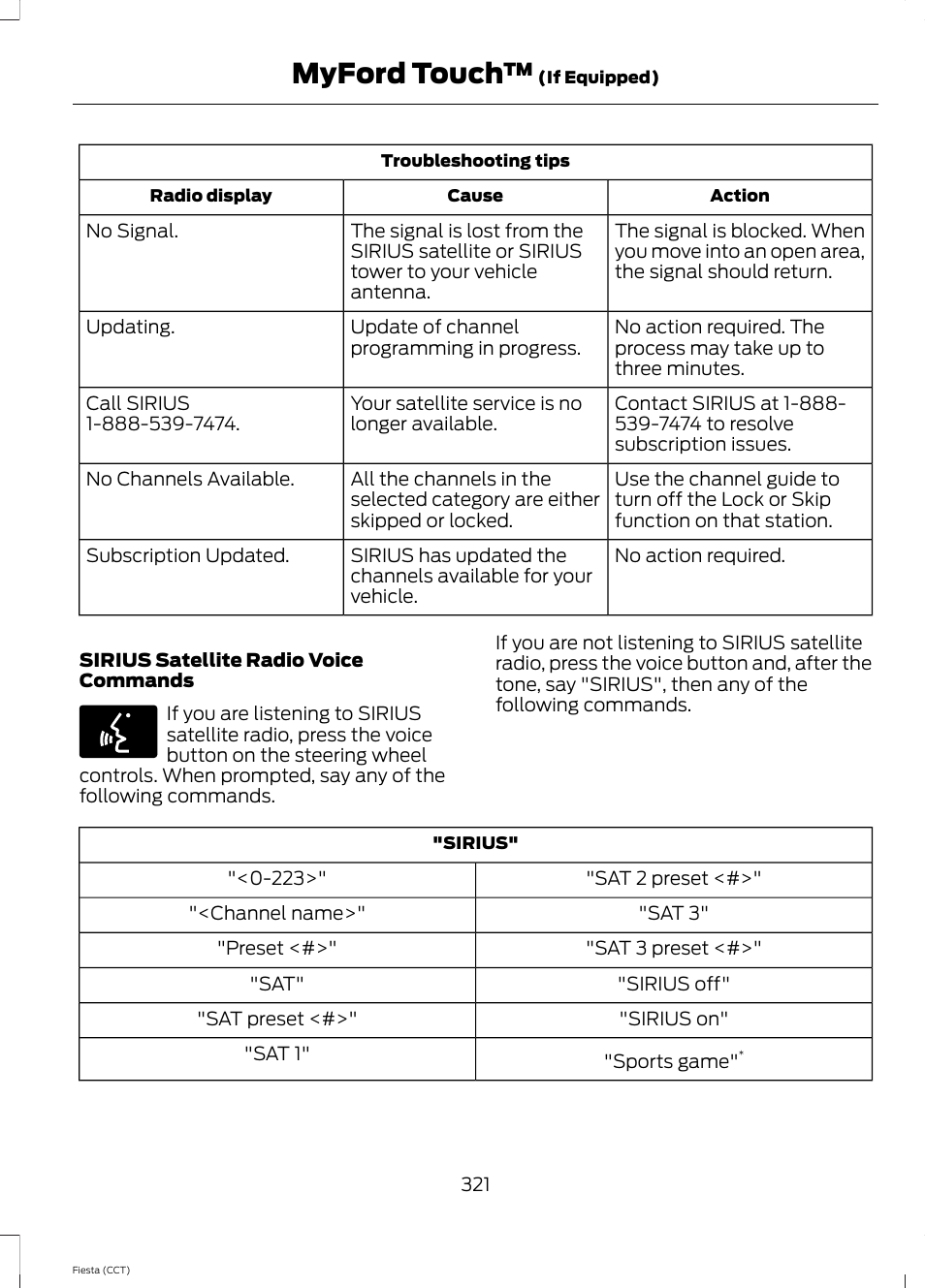 Myford touch | FORD 2014 Fiesta v.1 User Manual | Page 324 / 396