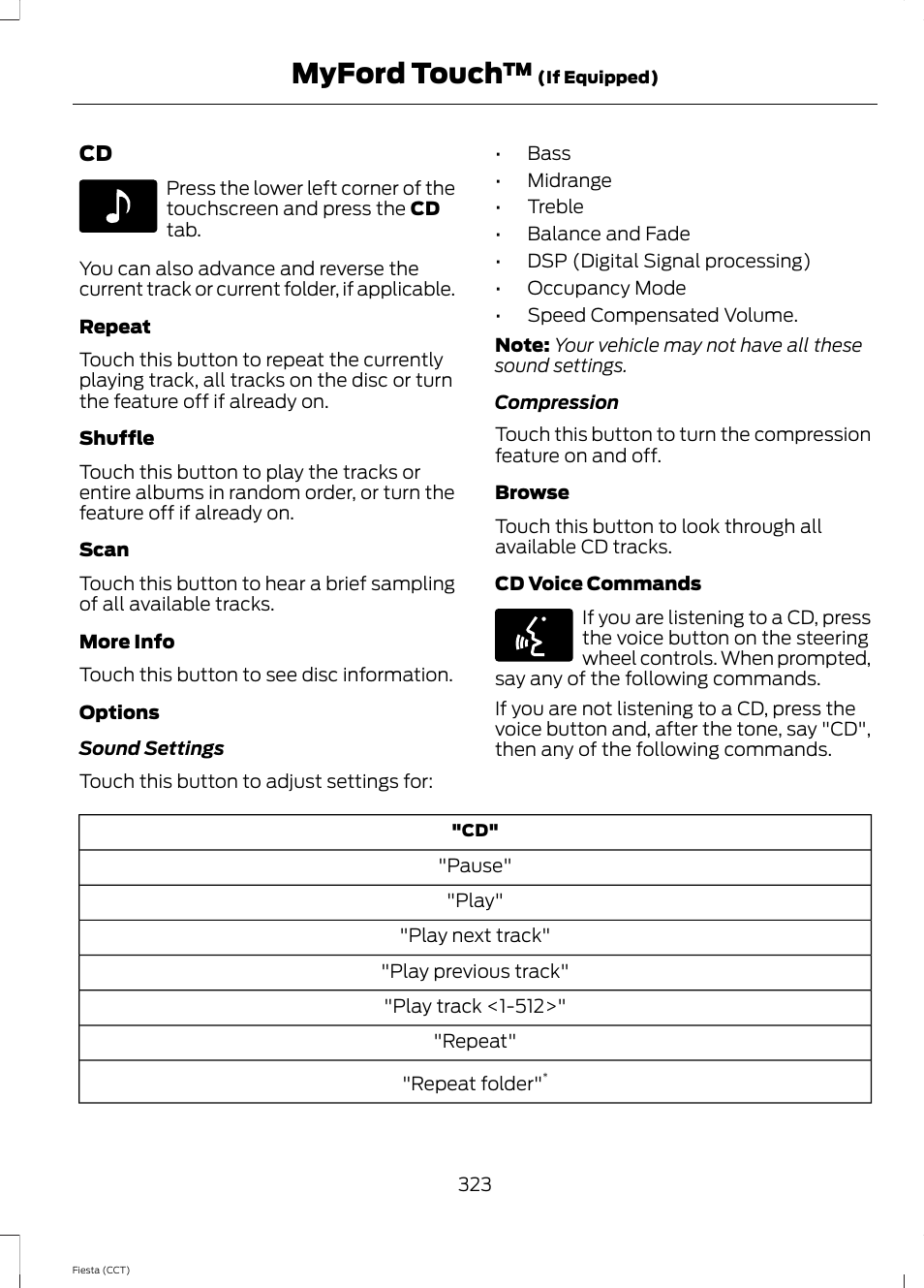 Myford touch | FORD 2014 Fiesta v.1 User Manual | Page 326 / 396
