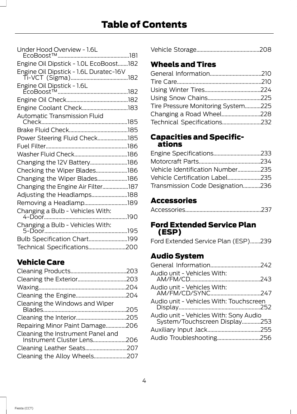 FORD 2014 Fiesta v.1 User Manual | Page 7 / 396