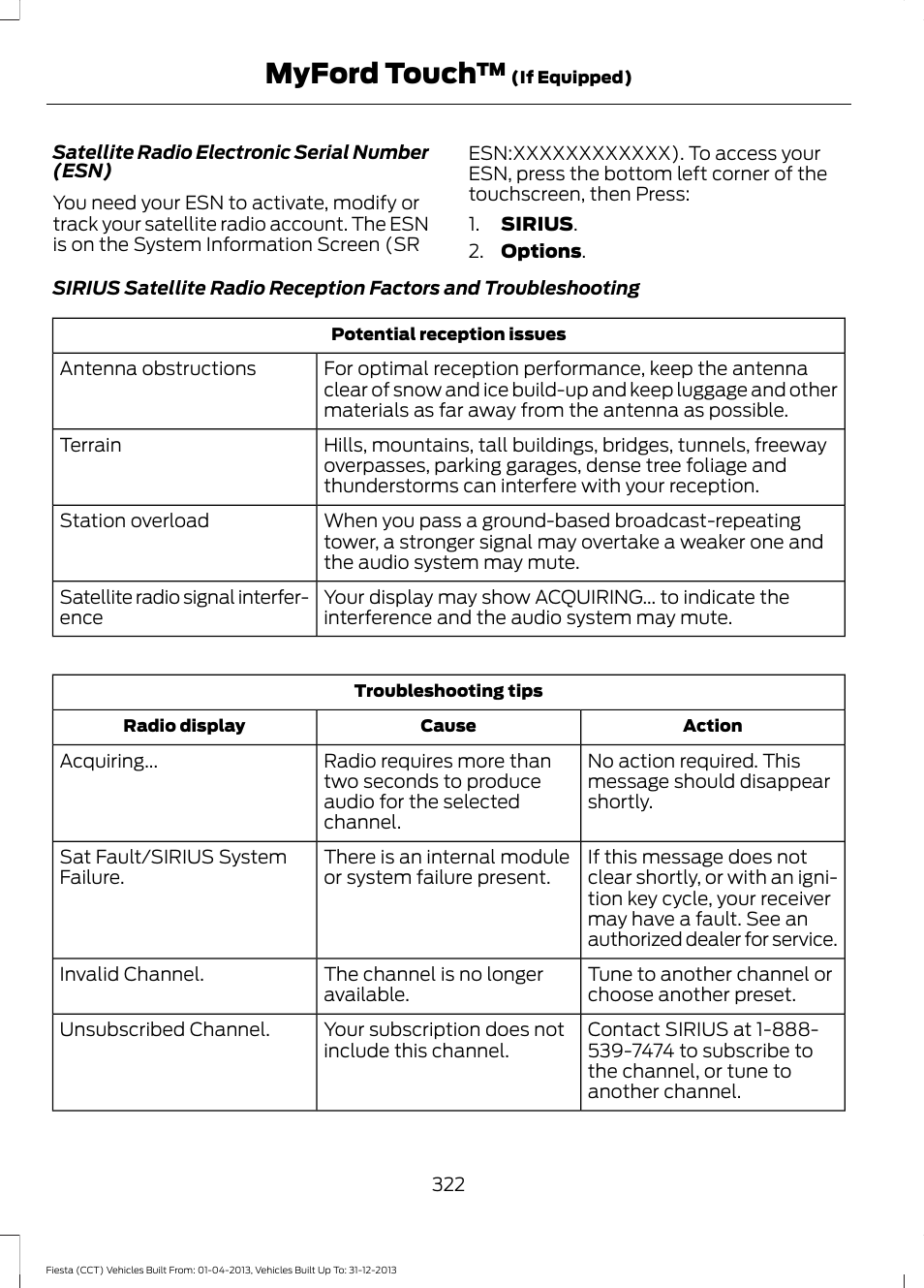 Myford touch | FORD 2014 Fiesta v.2 User Manual | Page 325 / 398