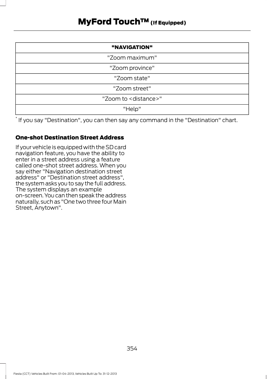 Myford touch | FORD 2014 Fiesta v.2 User Manual | Page 357 / 398