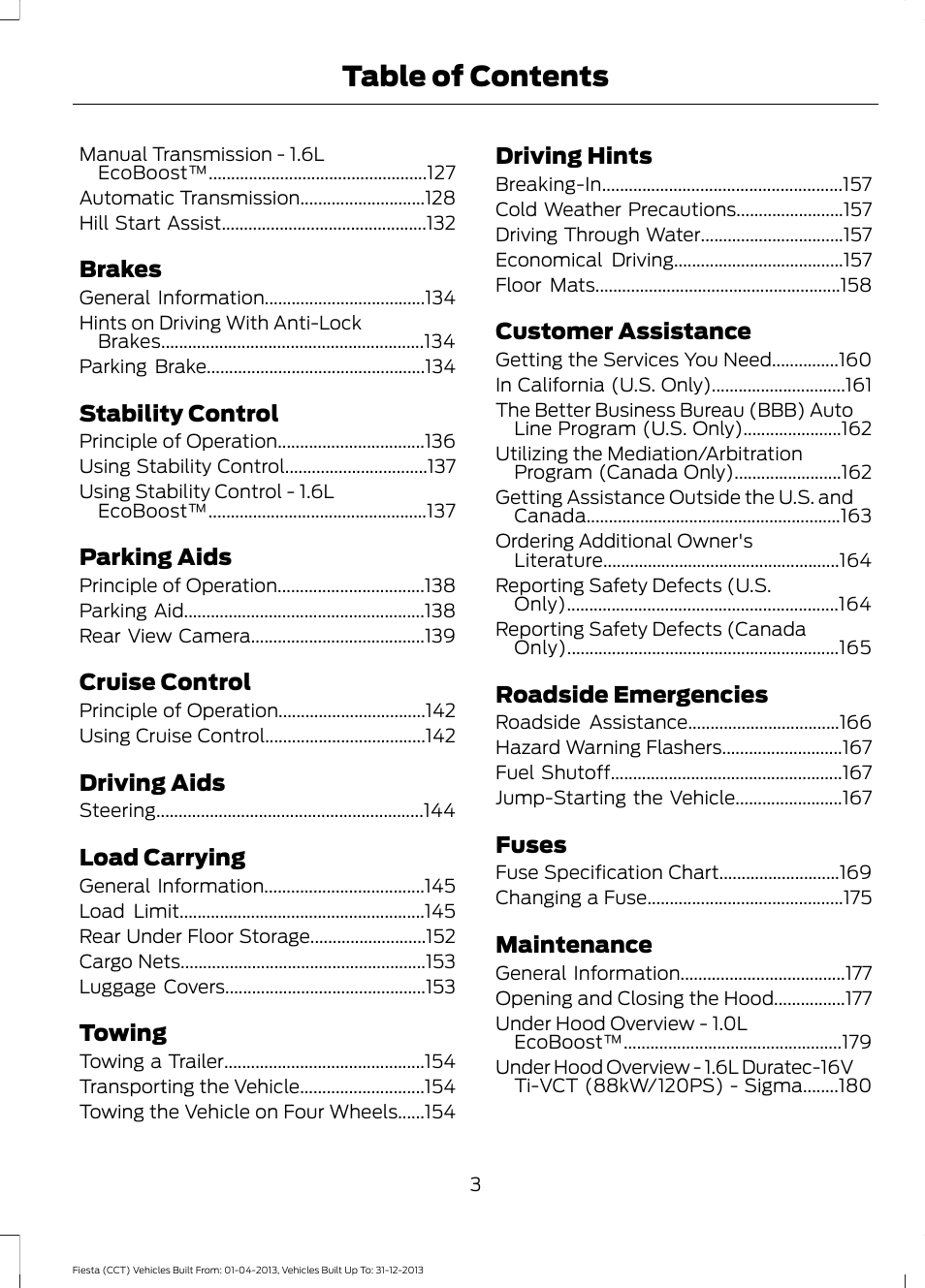 FORD 2014 Fiesta v.2 User Manual | Page 6 / 398