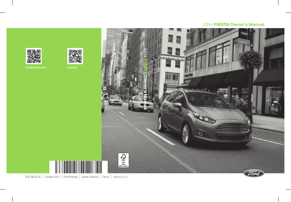 FORD 2014 Fiesta v.3 User Manual | 400 pages