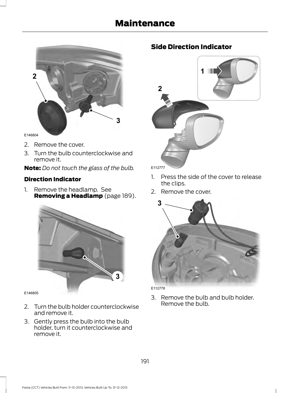 Maintenance | FORD 2014 Fiesta v.3 User Manual | Page 194 / 400