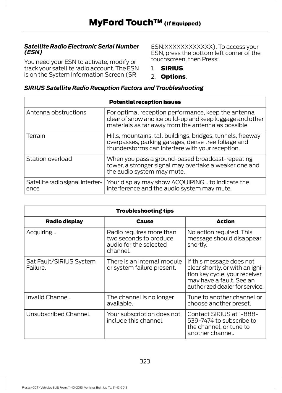 Myford touch | FORD 2014 Fiesta v.3 User Manual | Page 326 / 400