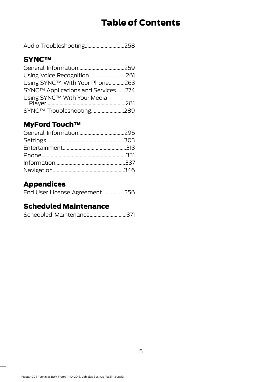 FORD 2014 Fiesta v.3 User Manual | Page 8 / 400