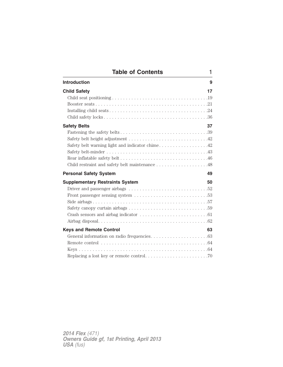 FORD 2014 Flex v.1 User Manual | Page 2 / 554