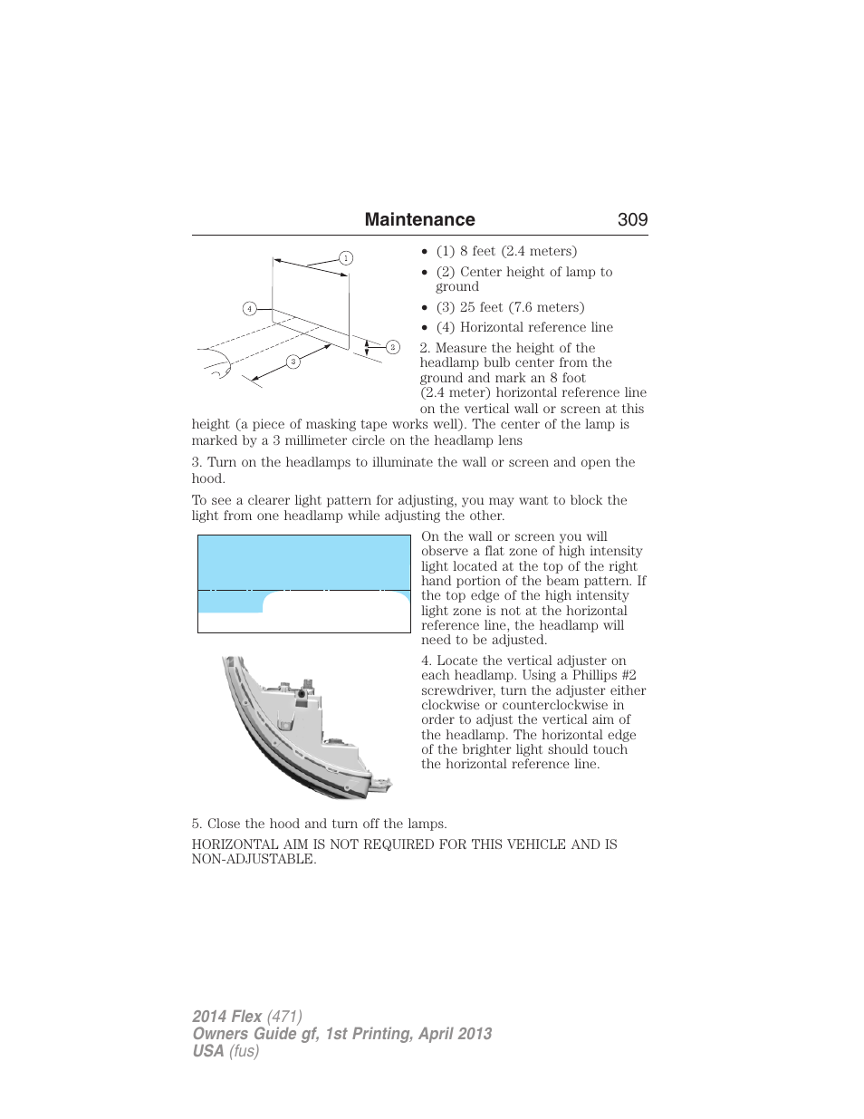 Maintenance 309 | FORD 2014 Flex v.1 User Manual | Page 310 / 554