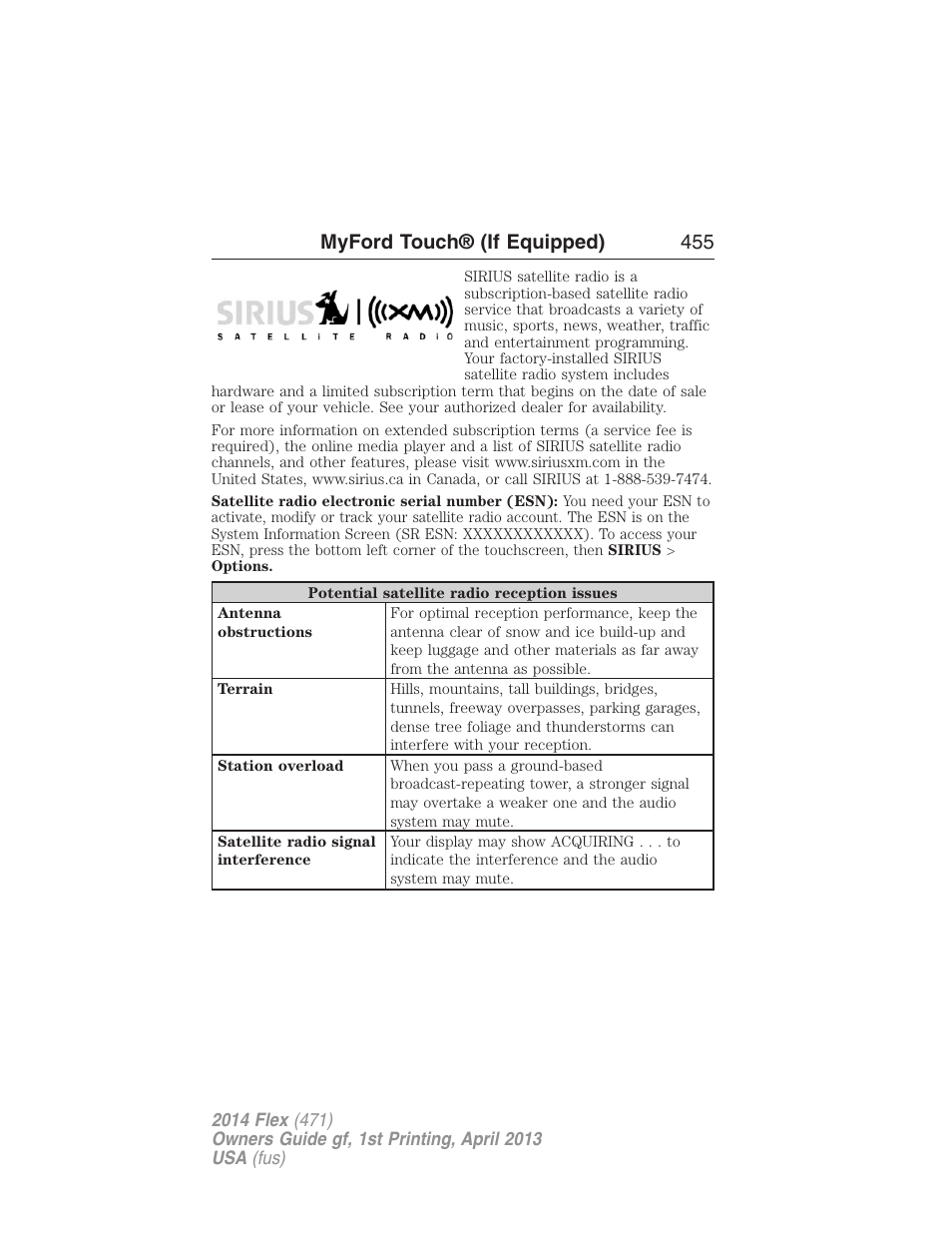 Myford touch® (if equipped) 455 | FORD 2014 Flex v.1 User Manual | Page 456 / 554