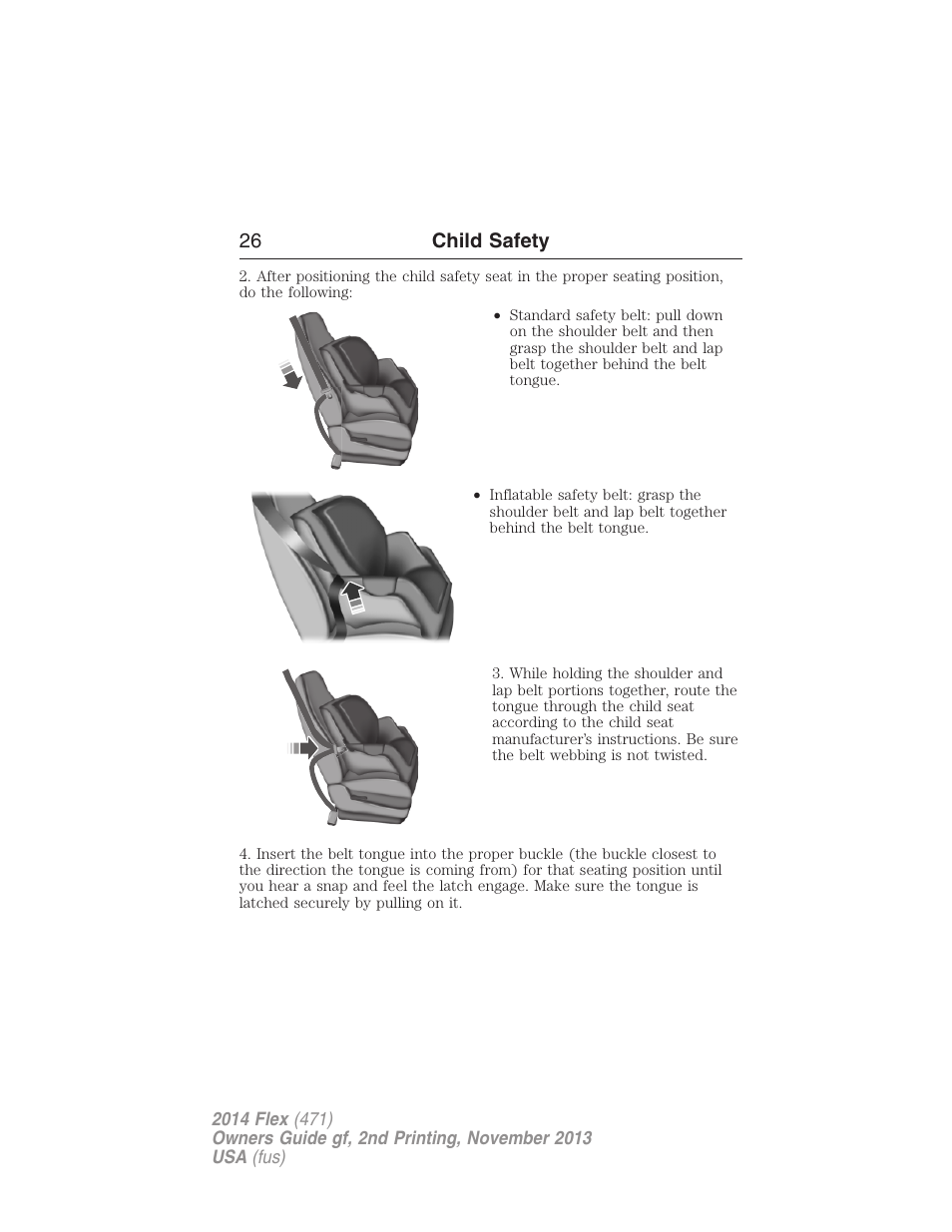26 child safety | FORD 2014 Flex v.2 User Manual | Page 27 / 555