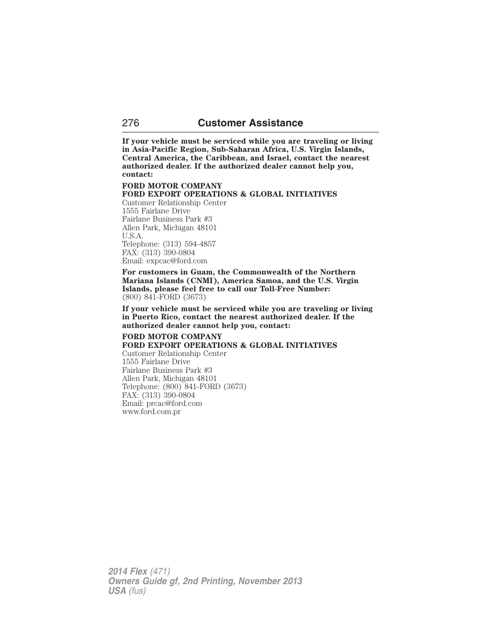 FORD 2014 Flex v.2 User Manual | Page 277 / 555