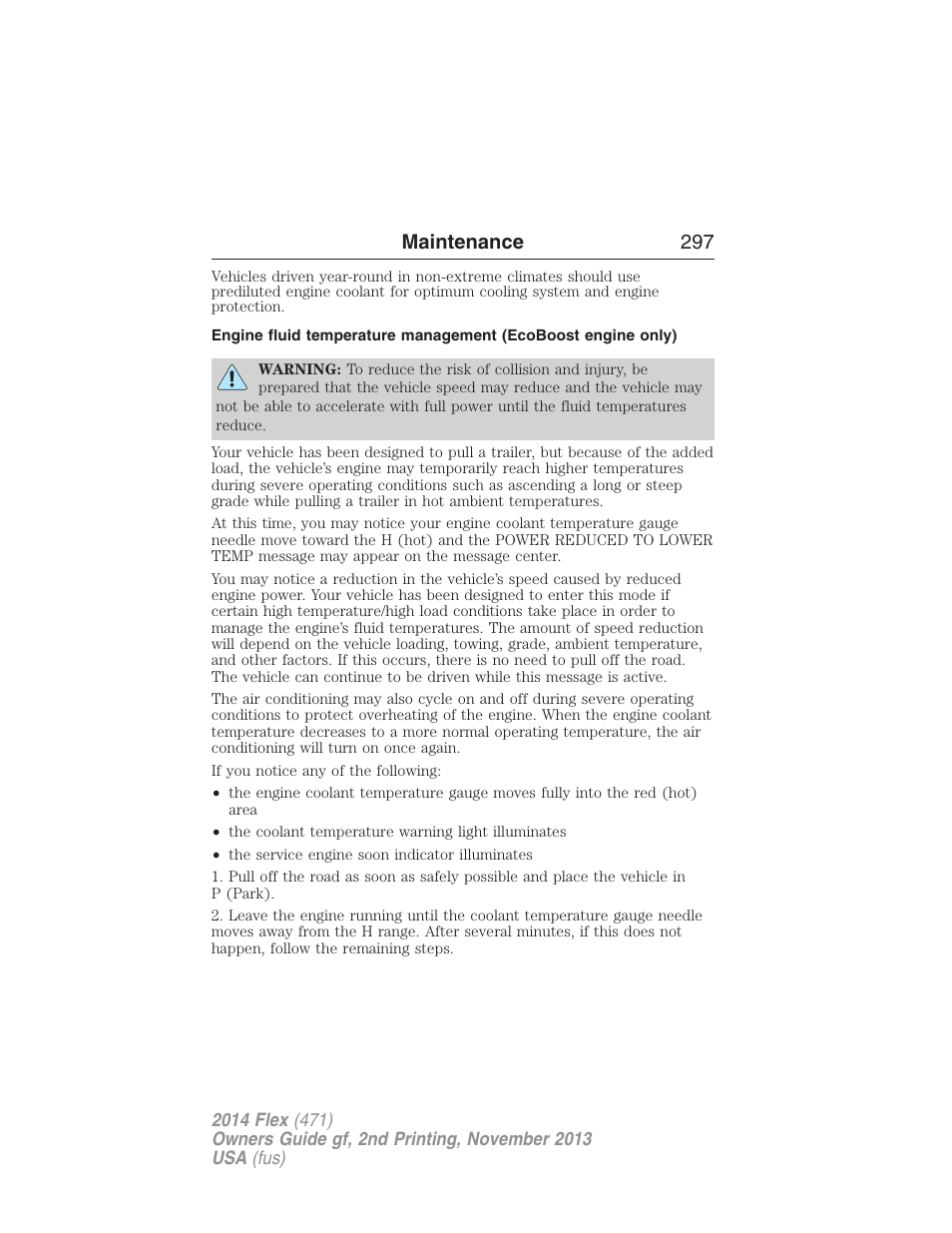 Maintenance 297 | FORD 2014 Flex v.2 User Manual | Page 298 / 555