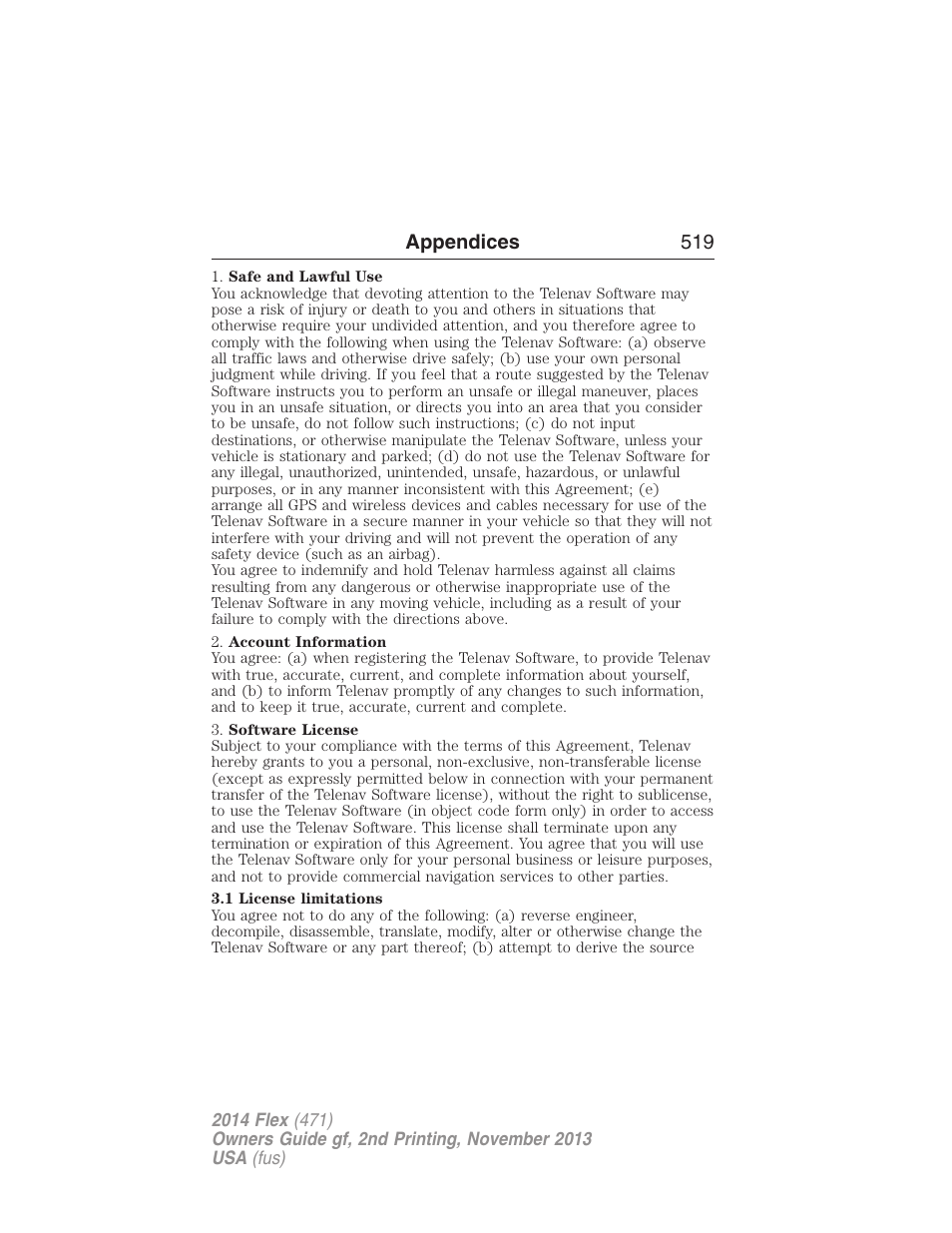 FORD 2014 Flex v.2 User Manual | Page 520 / 555