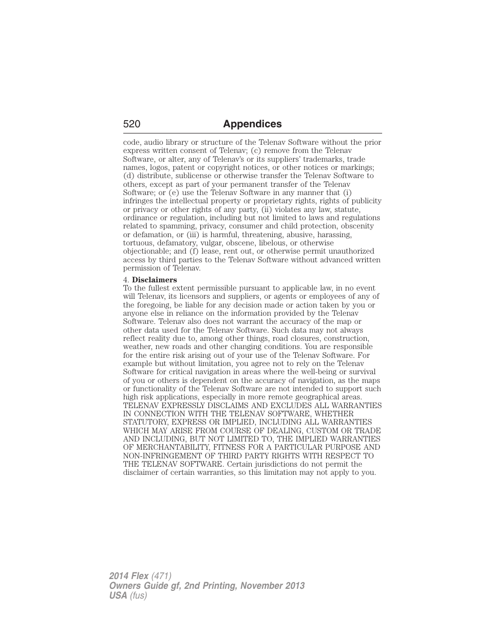 FORD 2014 Flex v.2 User Manual | Page 521 / 555