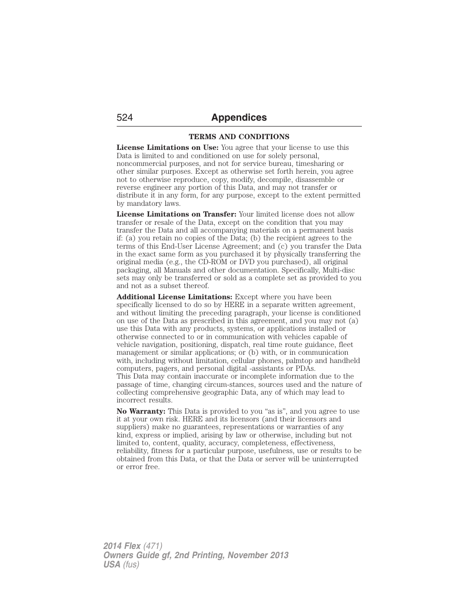 FORD 2014 Flex v.2 User Manual | Page 525 / 555