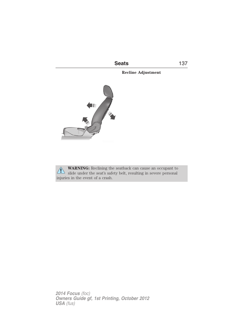 FORD 2014 Focus v.1 User Manual | Page 138 / 492