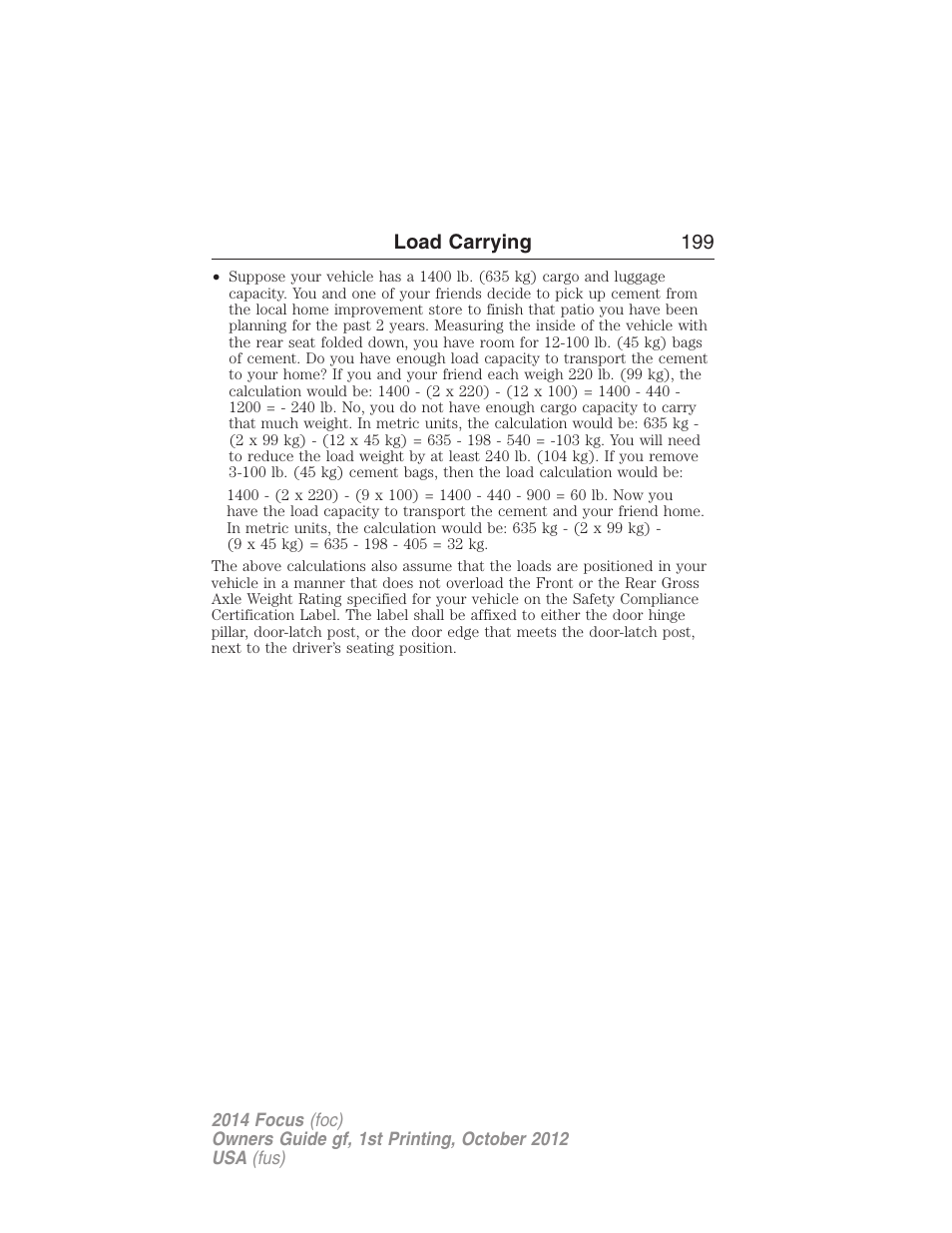 FORD 2014 Focus v.1 User Manual | Page 200 / 492