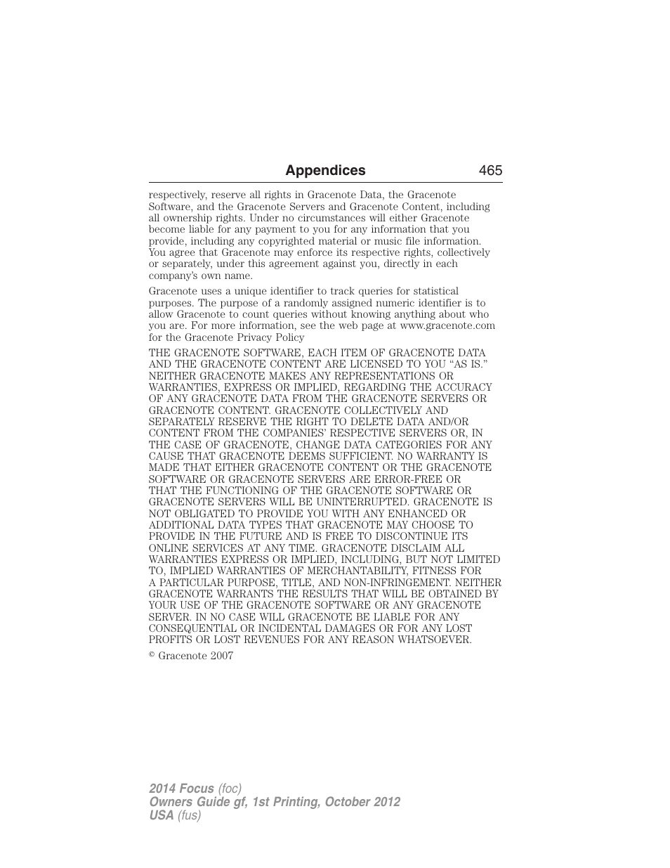 FORD 2014 Focus v.1 User Manual | Page 466 / 492