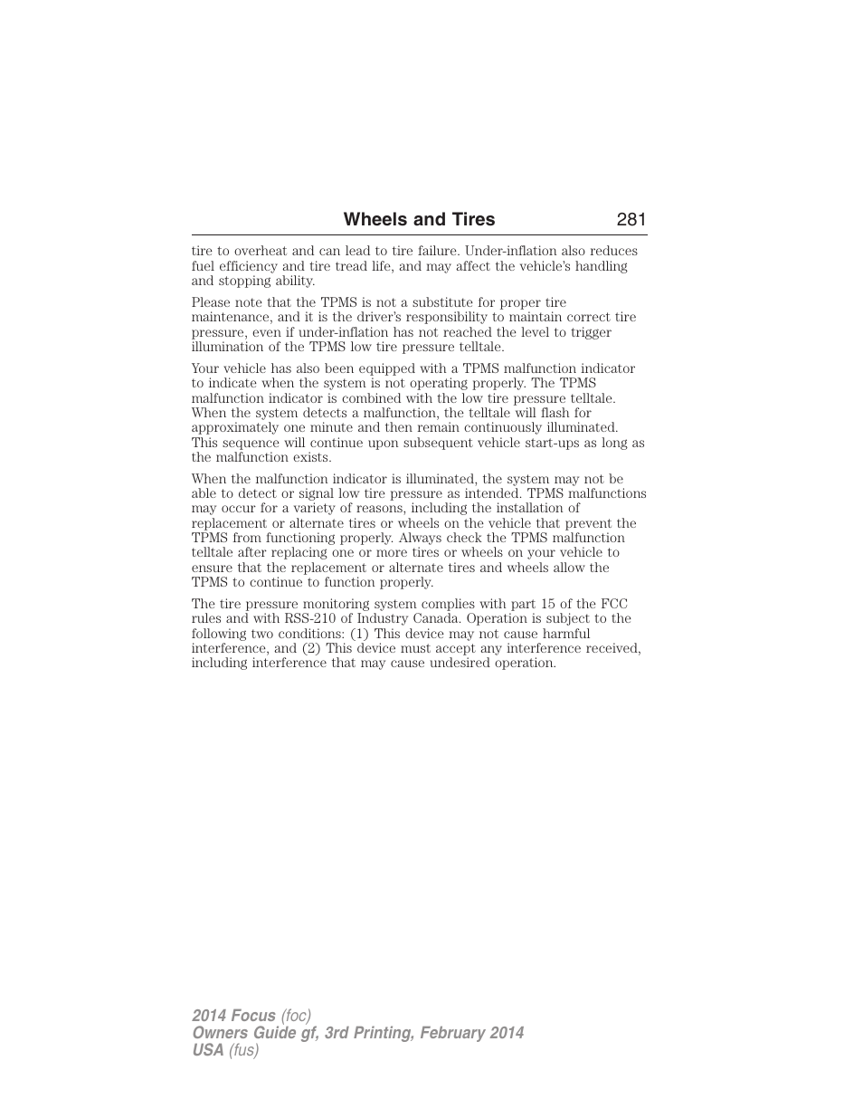 FORD 2014 Focus v.3 User Manual | Page 282 / 494