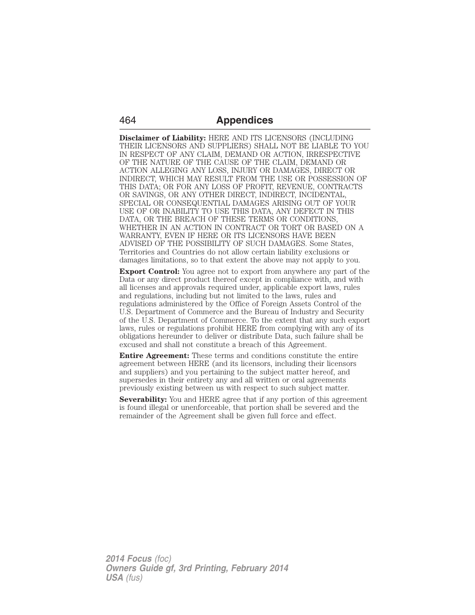 FORD 2014 Focus v.3 User Manual | Page 465 / 494