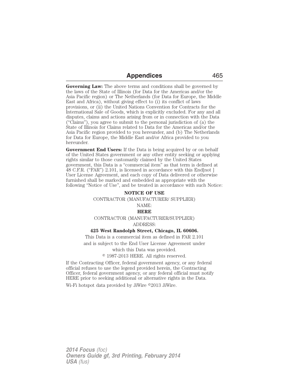 Appendices 465 | FORD 2014 Focus v.3 User Manual | Page 466 / 494