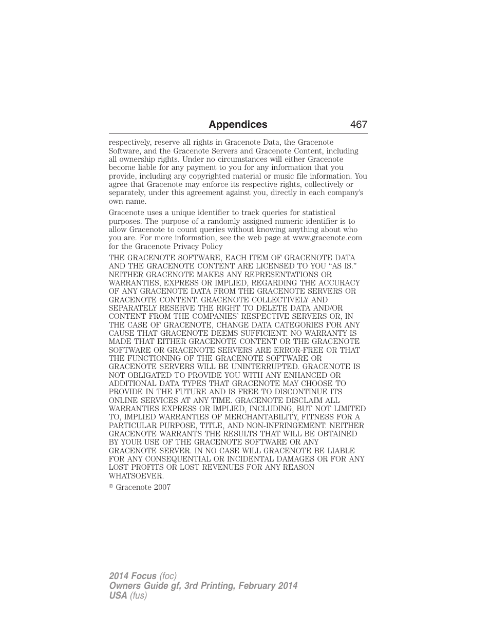 FORD 2014 Focus v.3 User Manual | Page 468 / 494