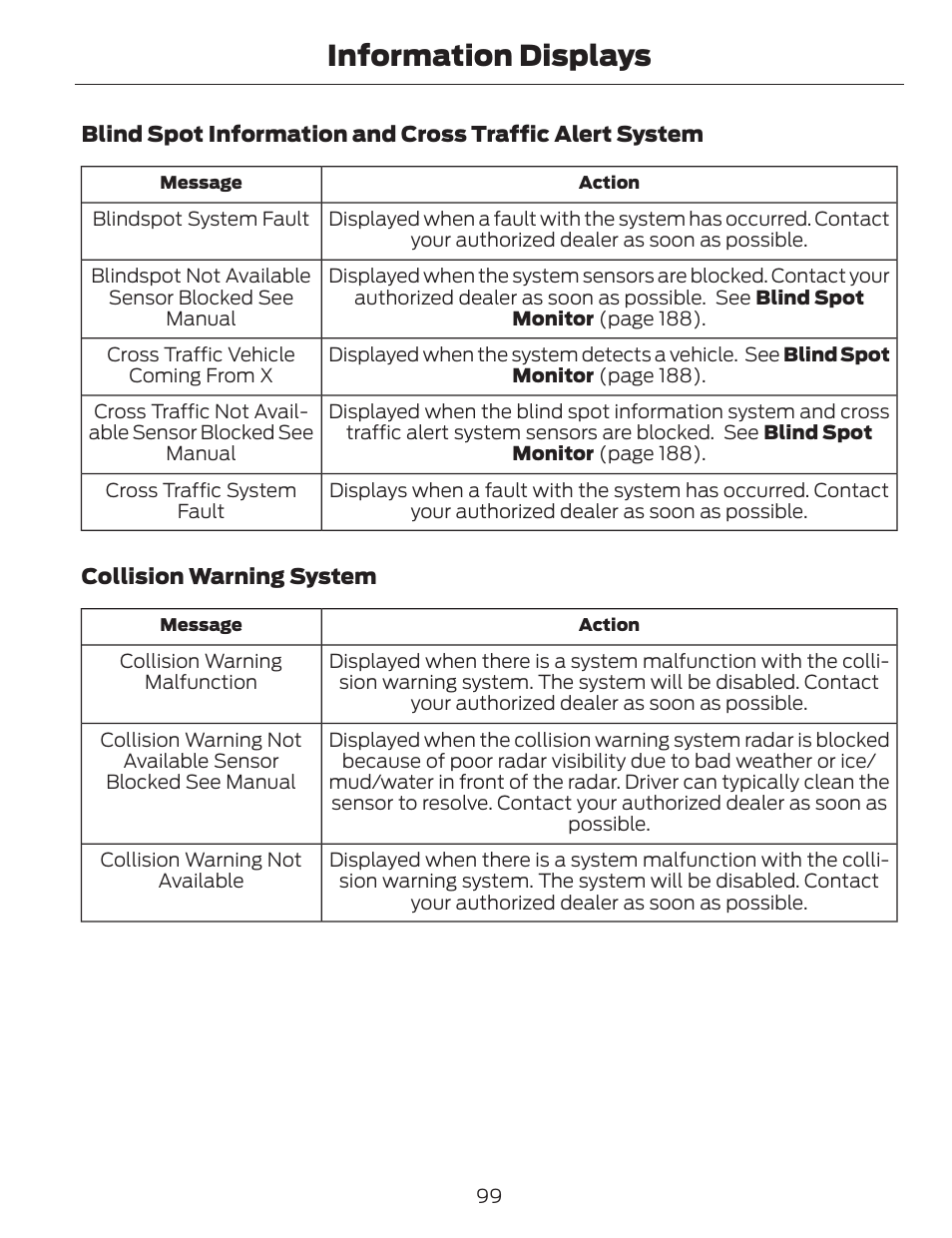 Information displays | FORD 2014 Fusion v.1 User Manual | Page 102 / 457