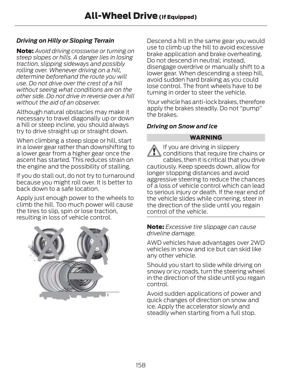 All-wheel drive | FORD 2014 Fusion v.1 User Manual | Page 161 / 457