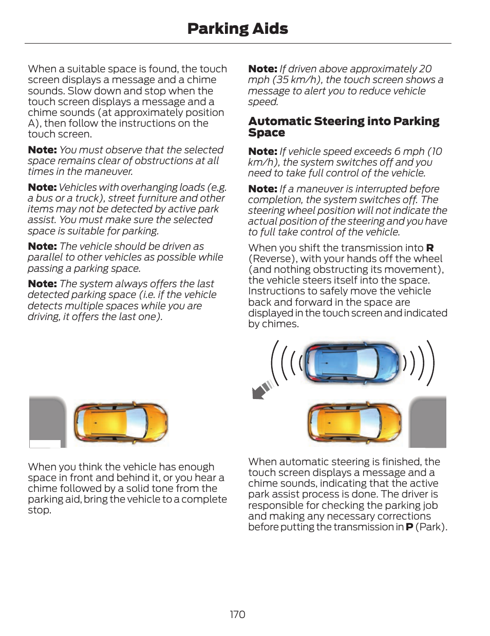 Parking aids | FORD 2014 Fusion v.1 User Manual | Page 173 / 457