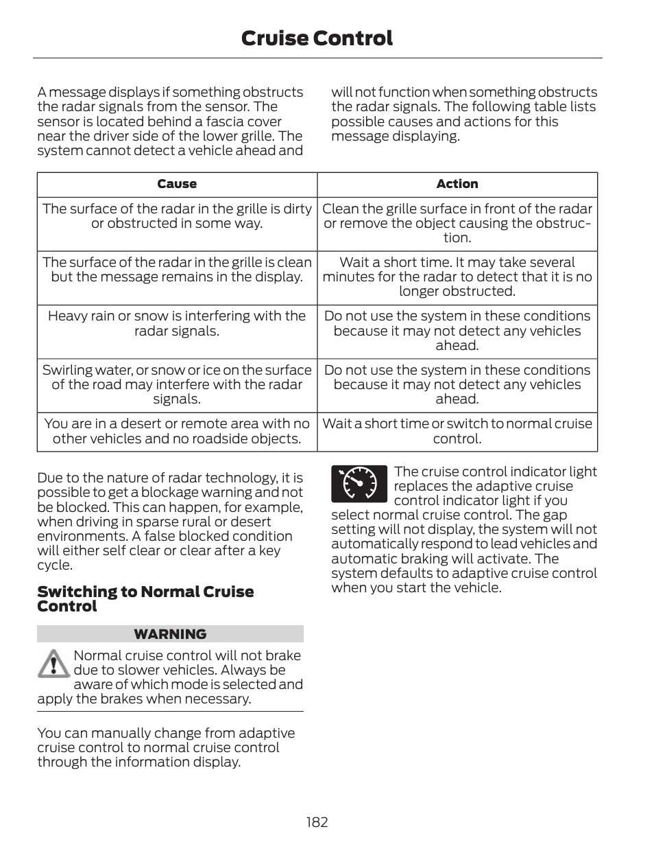 Cruise control | FORD 2014 Fusion v.1 User Manual | Page 185 / 457