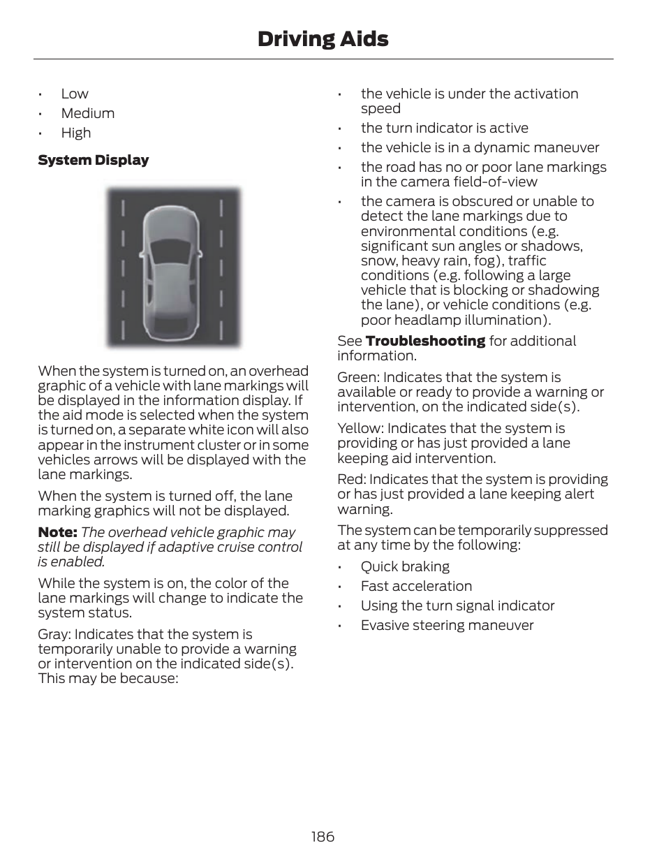 Driving aids | FORD 2014 Fusion v.1 User Manual | Page 189 / 457