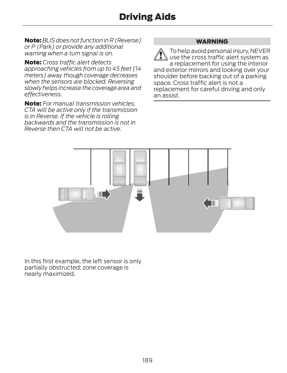 Driving aids | FORD 2014 Fusion v.1 User Manual | Page 192 / 457