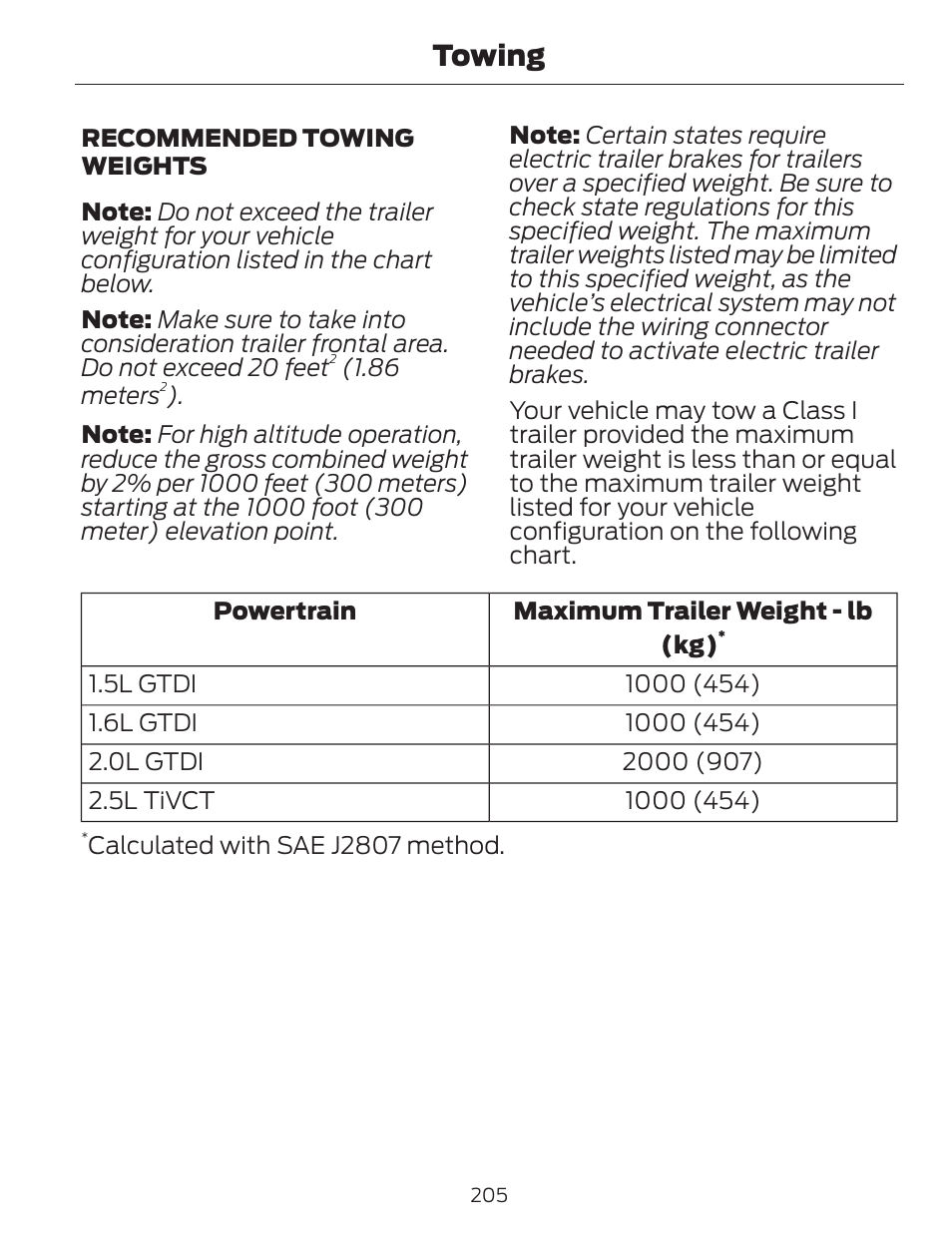 Towing | FORD 2014 Fusion v.1 User Manual | Page 208 / 457