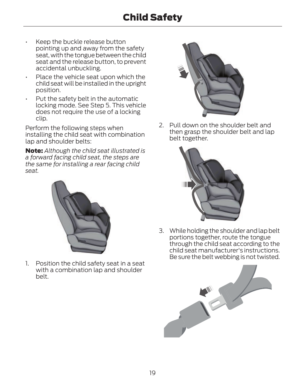Child safety | FORD 2014 Fusion v.1 User Manual | Page 22 / 457