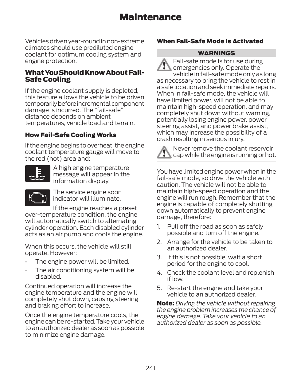 Maintenance | FORD 2014 Fusion v.1 User Manual | Page 244 / 457