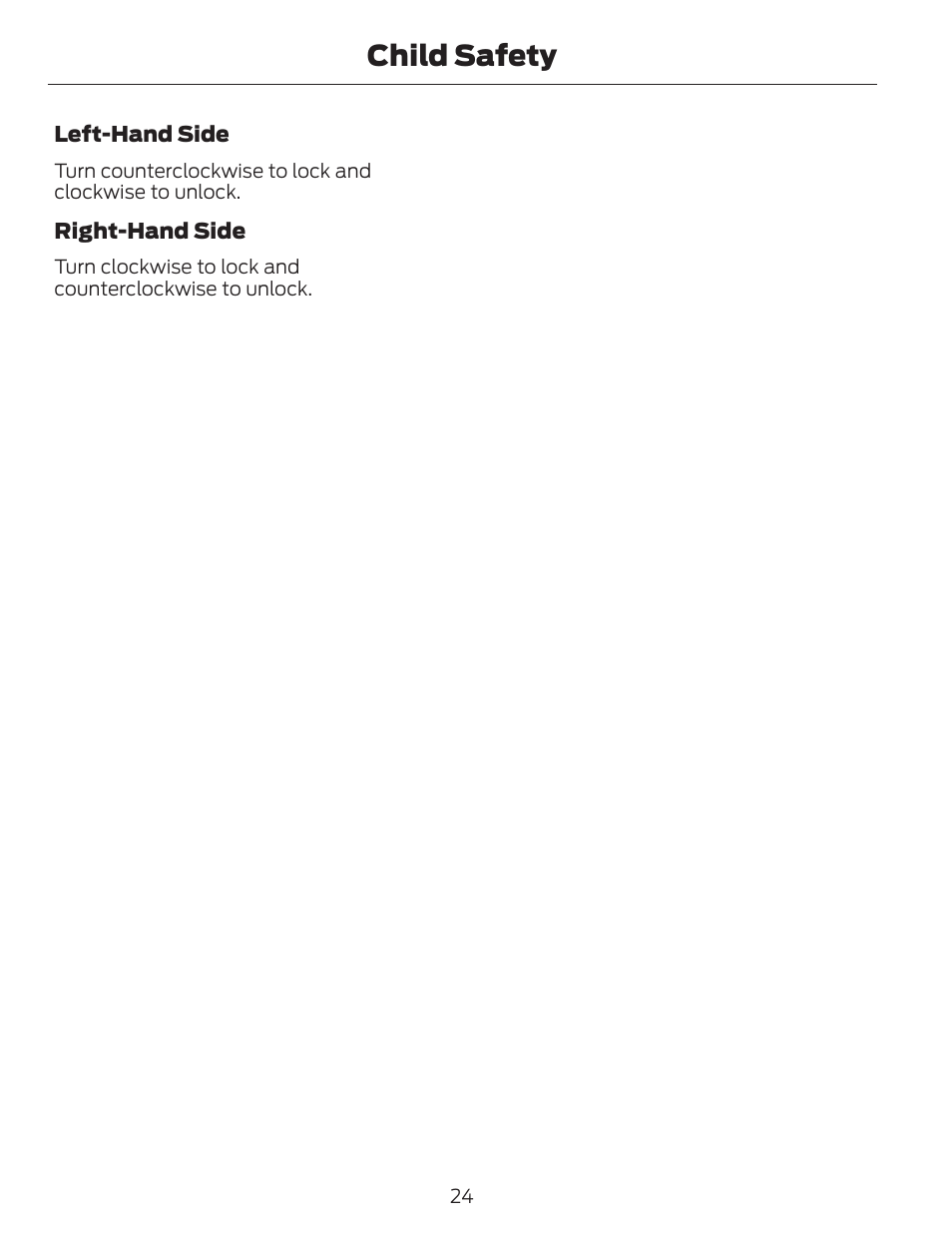 Child safety | FORD 2014 Fusion v.1 User Manual | Page 27 / 457