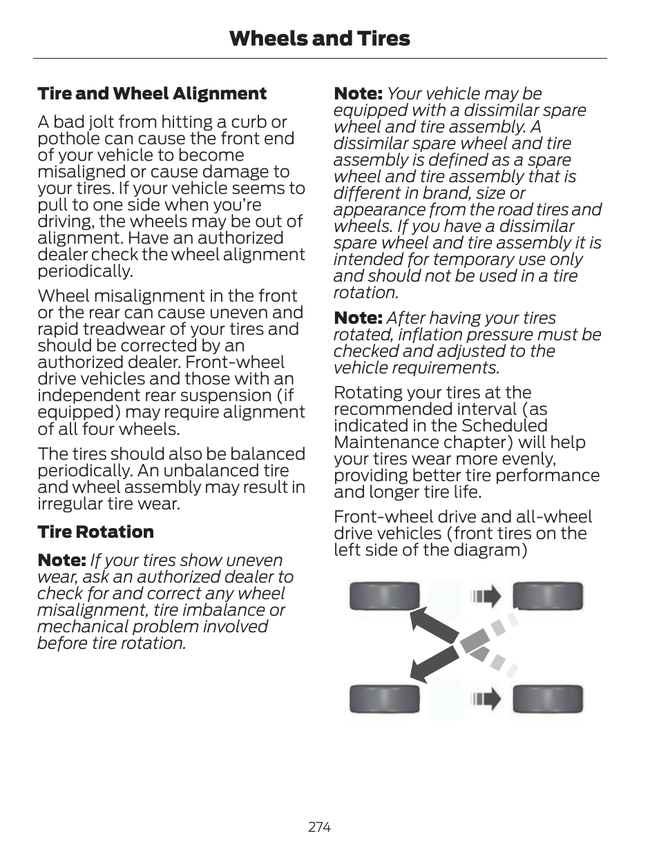 Wheels and tires | FORD 2014 Fusion v.1 User Manual | Page 277 / 457