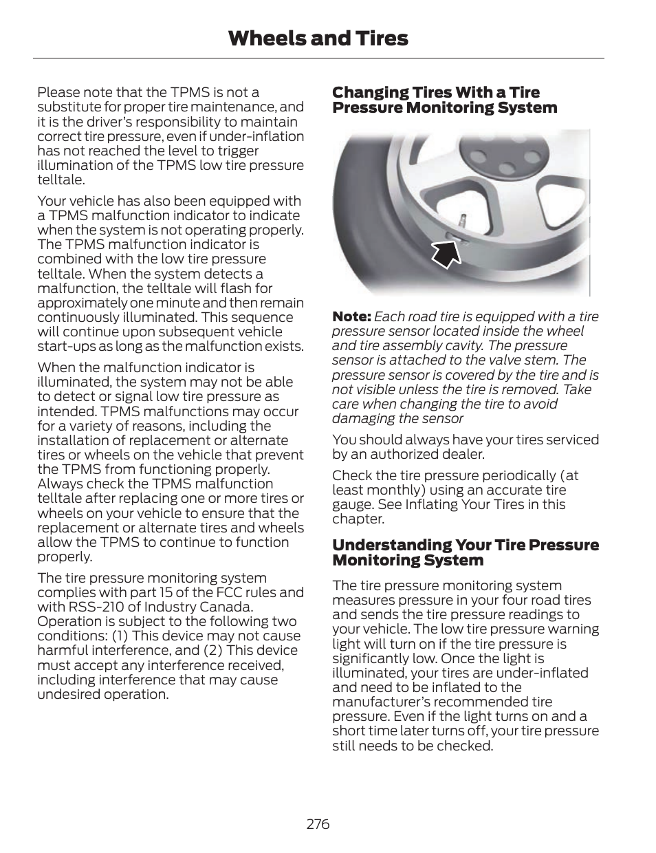Wheels and tires | FORD 2014 Fusion v.1 User Manual | Page 279 / 457