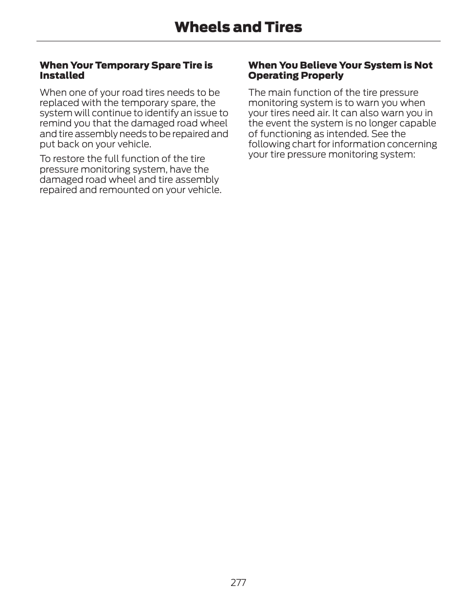 Wheels and tires | FORD 2014 Fusion v.1 User Manual | Page 280 / 457