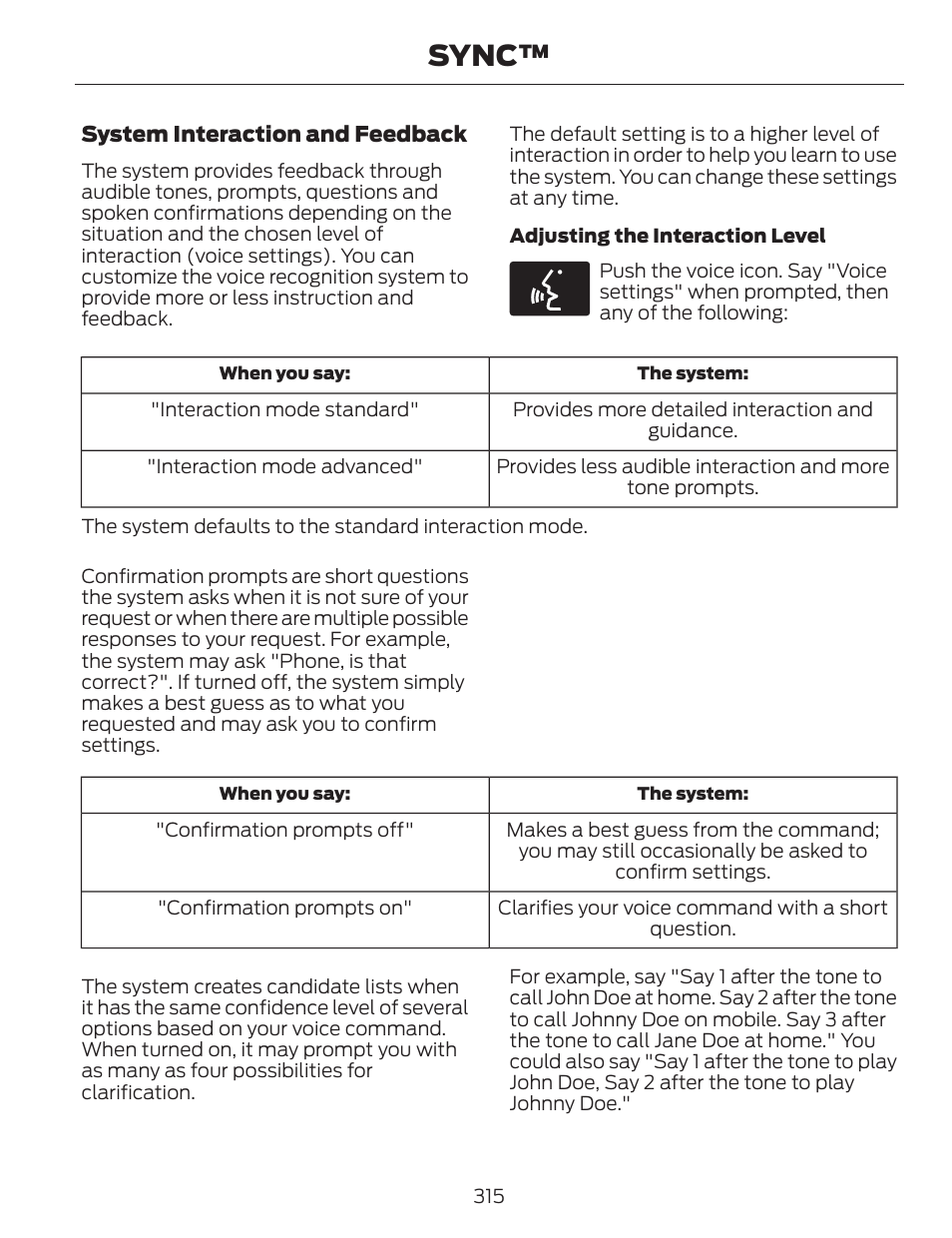 Sync | FORD 2014 Fusion v.1 User Manual | Page 318 / 457