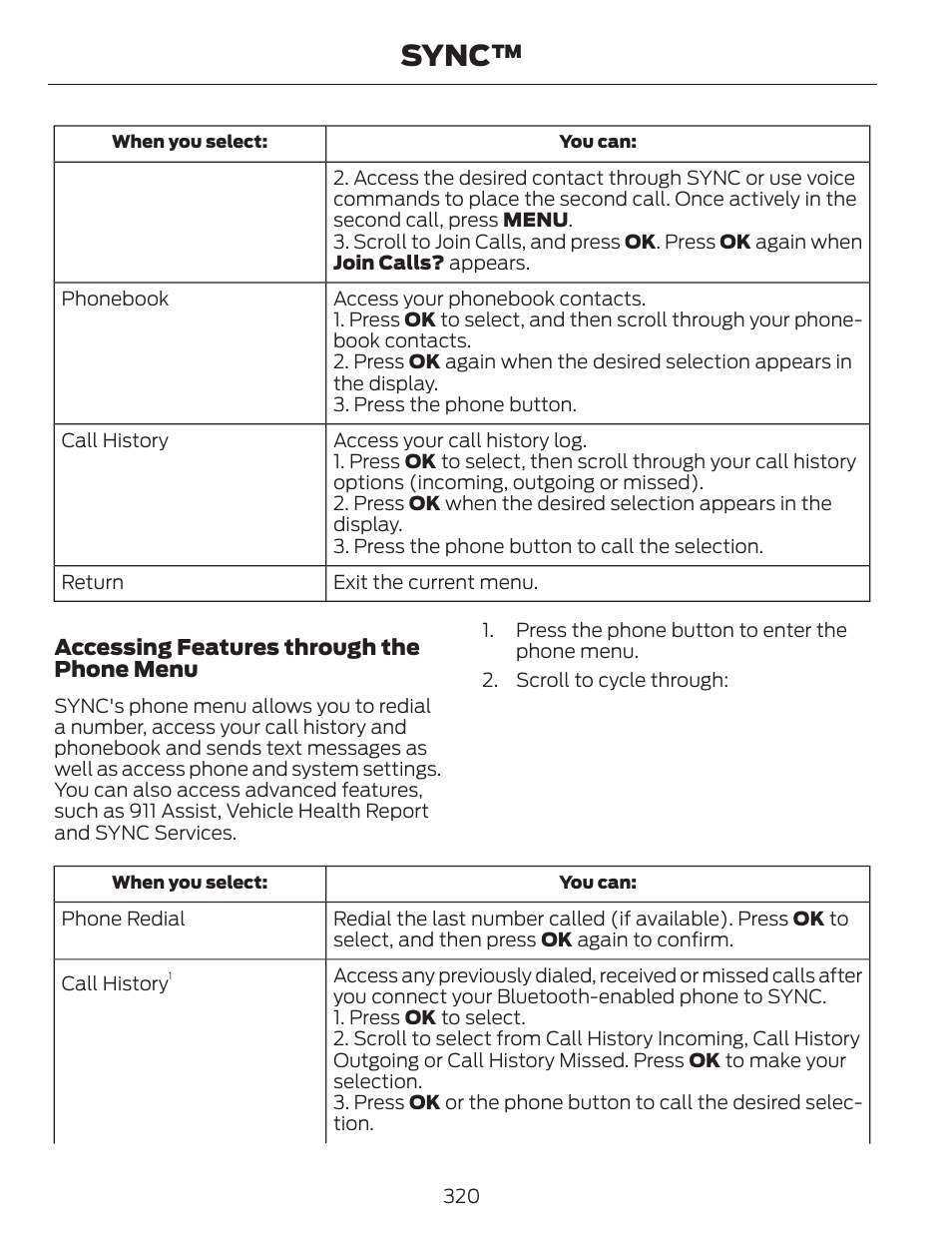 Sync | FORD 2014 Fusion v.1 User Manual | Page 323 / 457