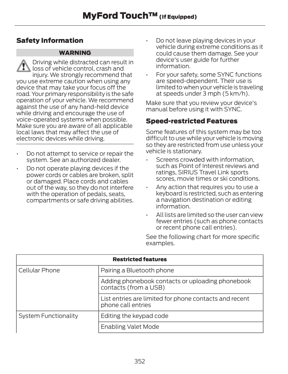 Myford touch | FORD 2014 Fusion v.1 User Manual | Page 355 / 457