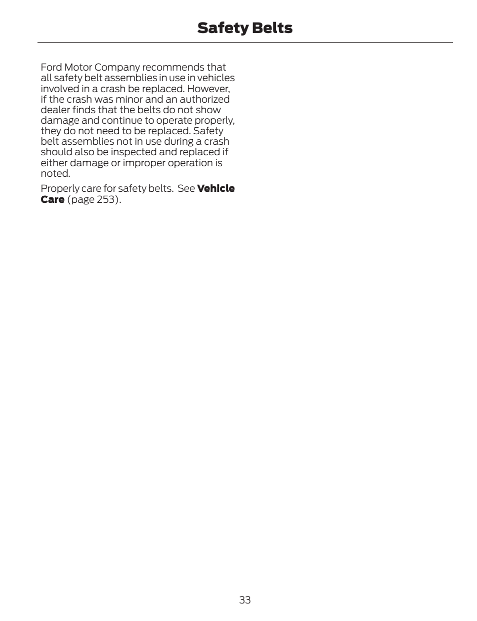 Safety belts | FORD 2014 Fusion v.1 User Manual | Page 36 / 457