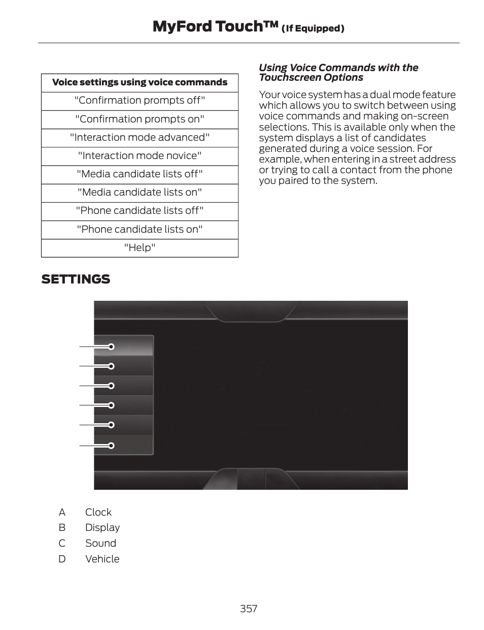 Myford touch | FORD 2014 Fusion v.1 User Manual | Page 360 / 457