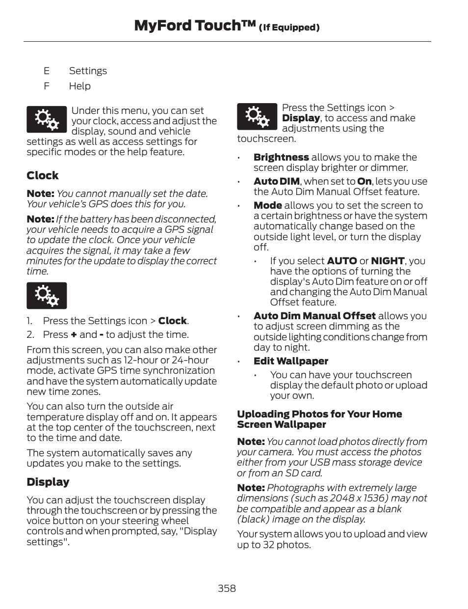Myford touch | FORD 2014 Fusion v.1 User Manual | Page 361 / 457