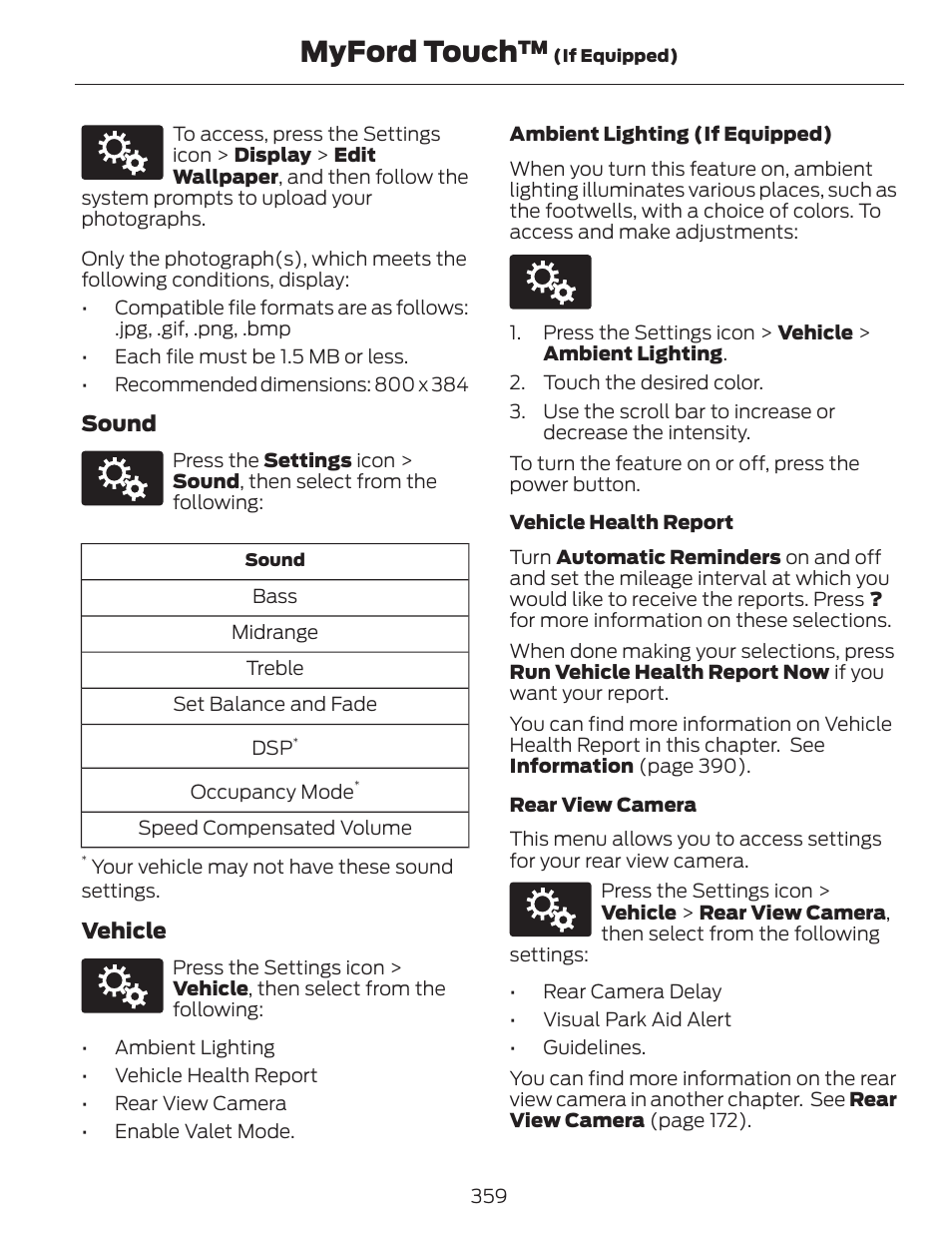 Myford touch | FORD 2014 Fusion v.1 User Manual | Page 362 / 457