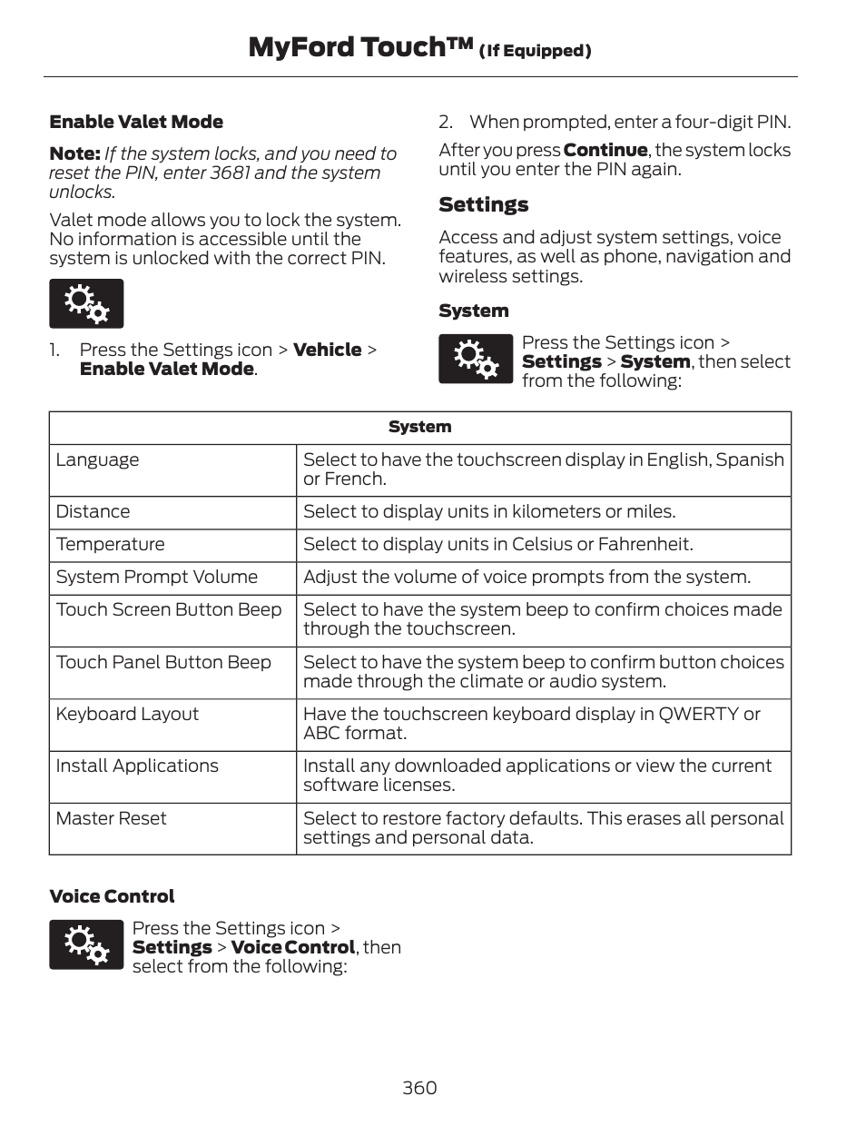 Myford touch | FORD 2014 Fusion v.1 User Manual | Page 363 / 457