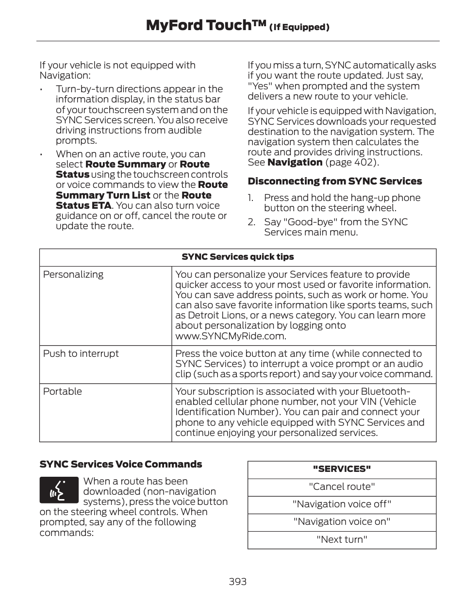 Myford touch | FORD 2014 Fusion v.1 User Manual | Page 396 / 457