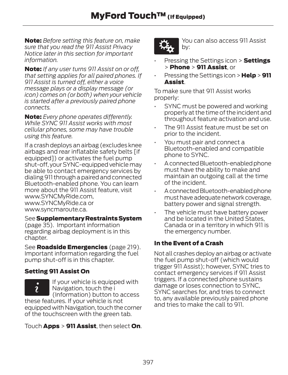 Myford touch | FORD 2014 Fusion v.1 User Manual | Page 400 / 457