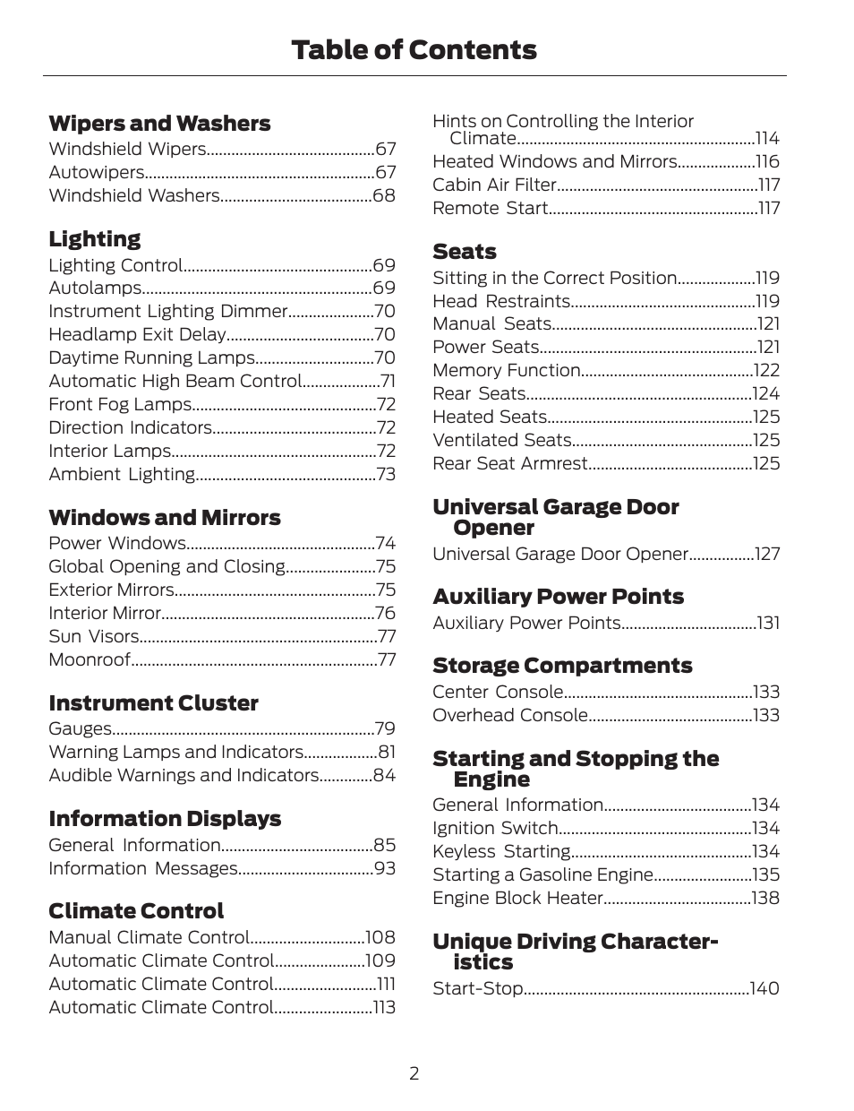 FORD 2014 Fusion v.1 User Manual | Page 5 / 457